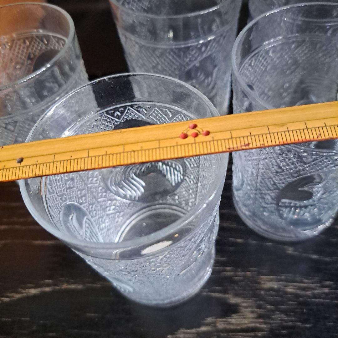 明治　東亜硝子製　THE BESTGLASS　　グラス　鳳凰文　六個　共箱