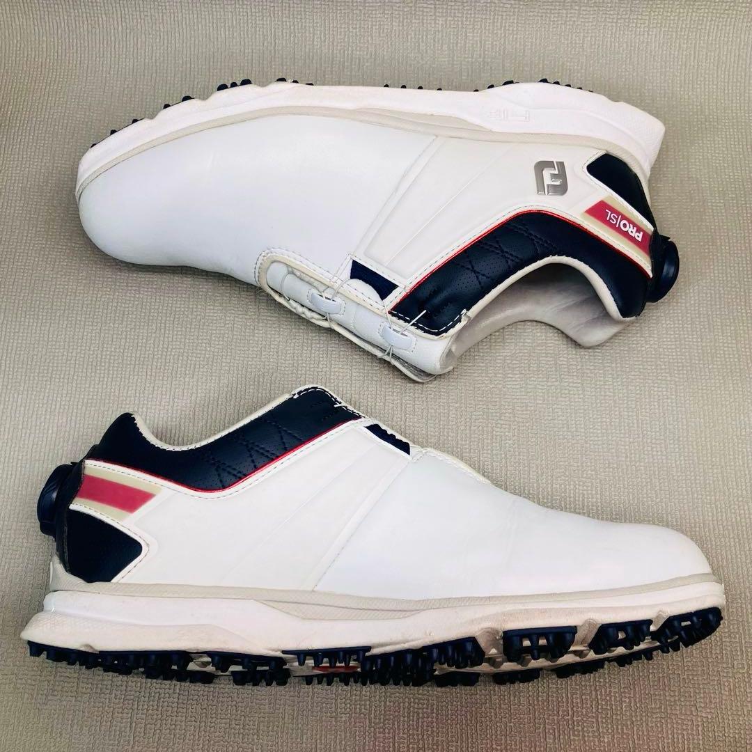 【美品】FOOT JOY 24.5cmフットジョイ スパイクレス　バックBOA