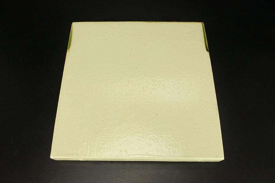 茶道具 織部 敷瓦 オリベ 美品(A185)