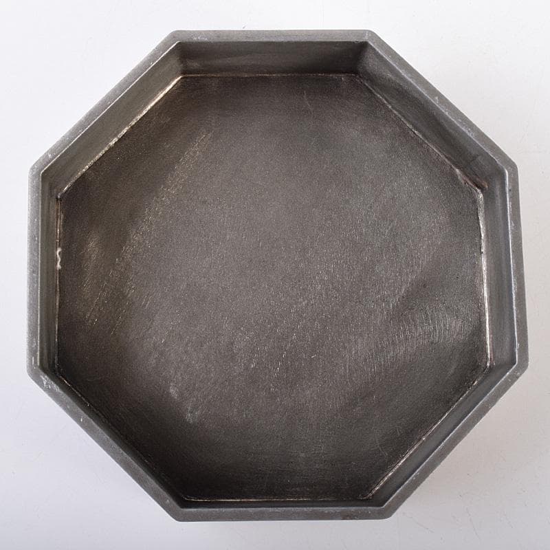 中国　古銅　漢詩花刻　斑竹細工　八角香炉　在銘　U　R7587