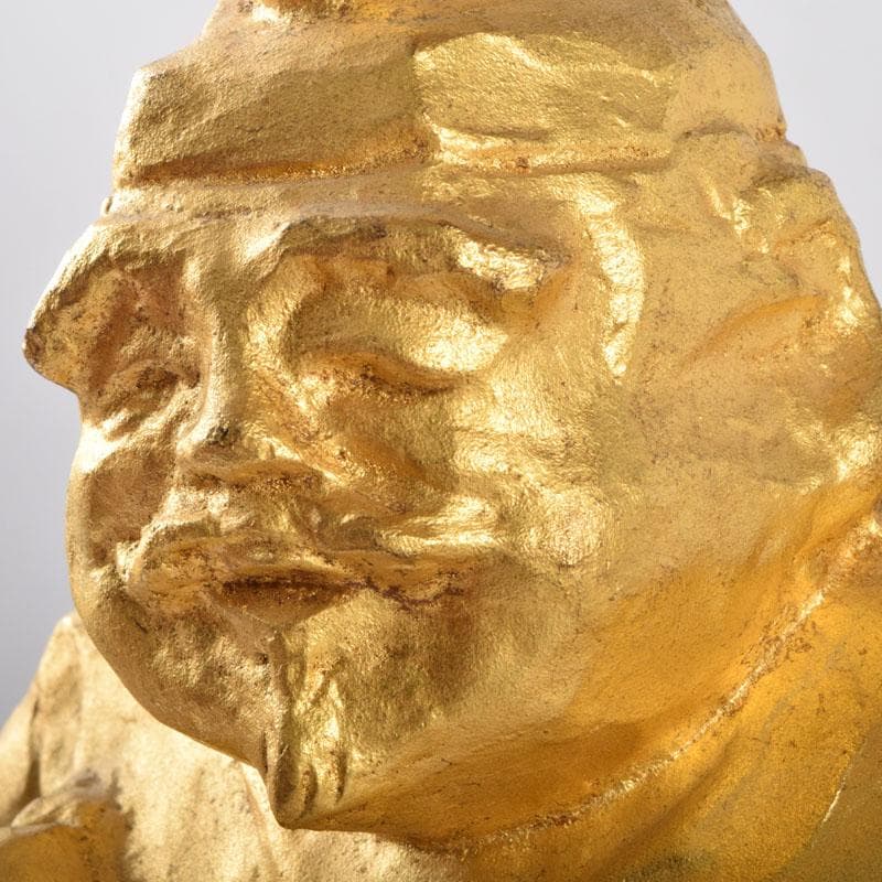 北村治禧作　古銅鍍金　福寿恵比寿像　限定130/400　共箱　M　8589A