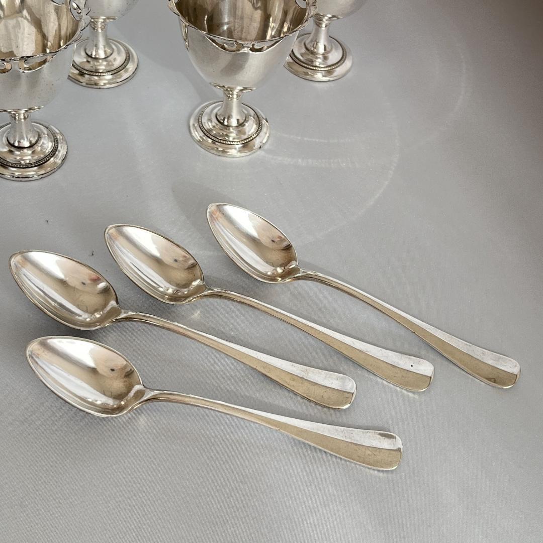 【英国】エッグクルーゼ【シルバープレート】エッグカップ/スタンド