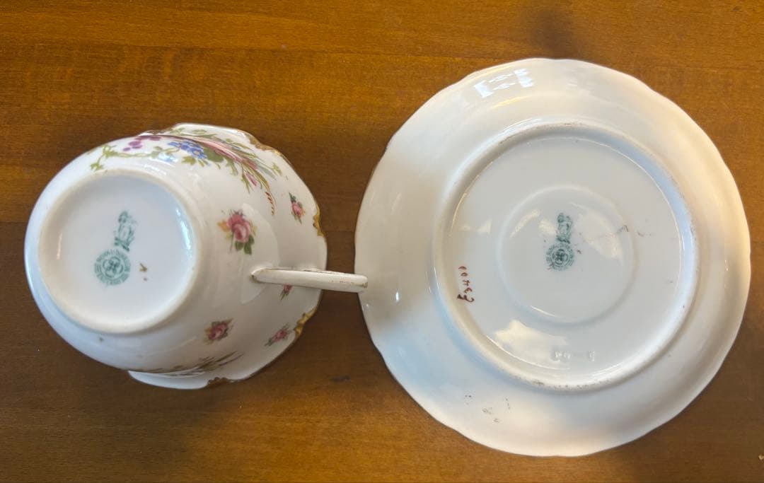 【英国購入アンティーク】1920年代　  花柄 トリオ