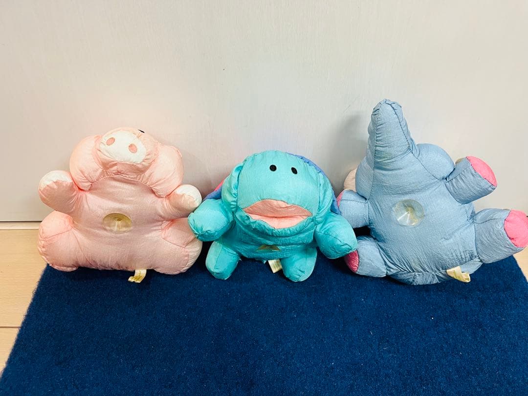 セキグチ　フラッフィーバルーン　カメ　ゾウ　ブタ　ぬいぐるみ　レトロ