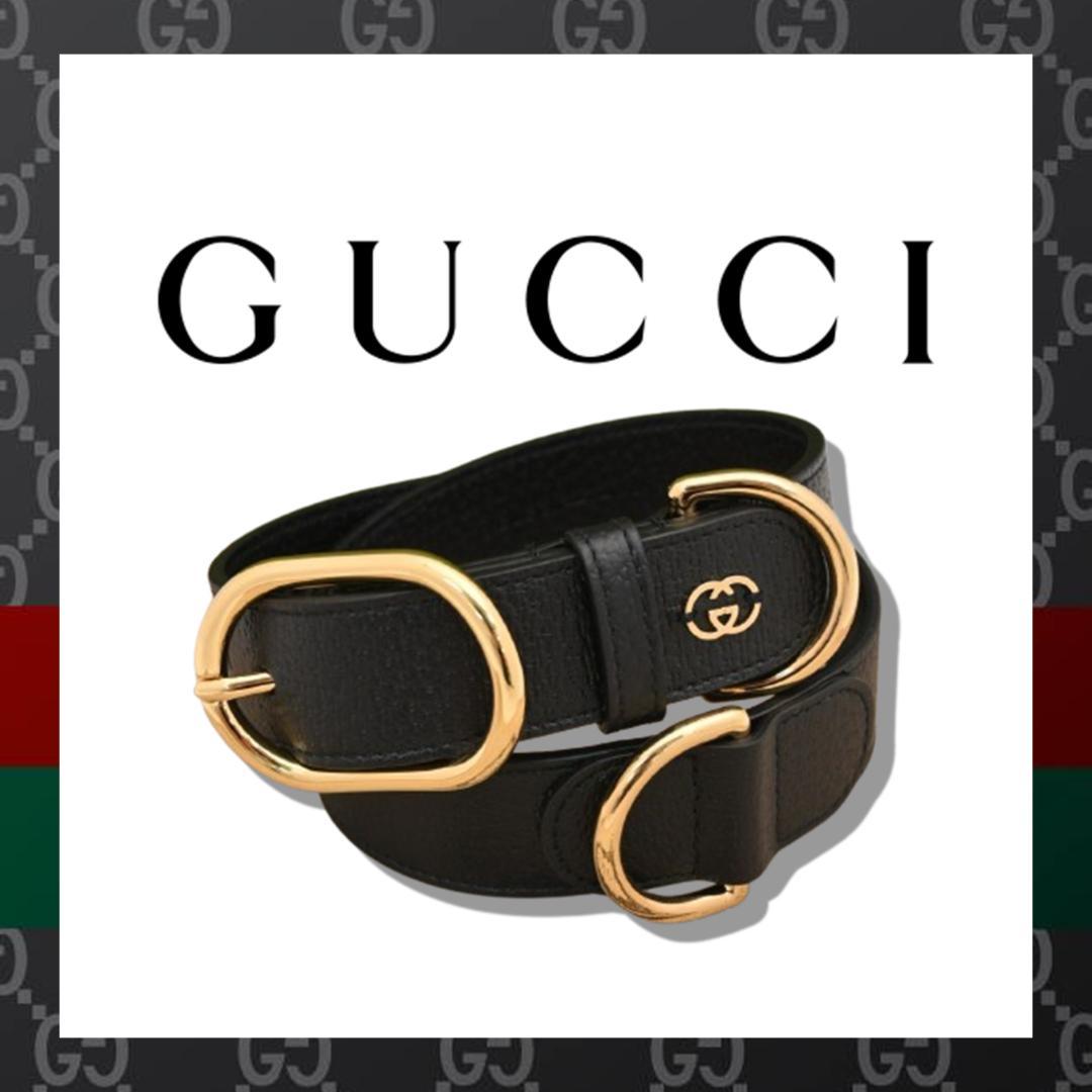 新品 未使用 グッチ インターロッキングG ペット カラーL中型犬～大型犬用首輪