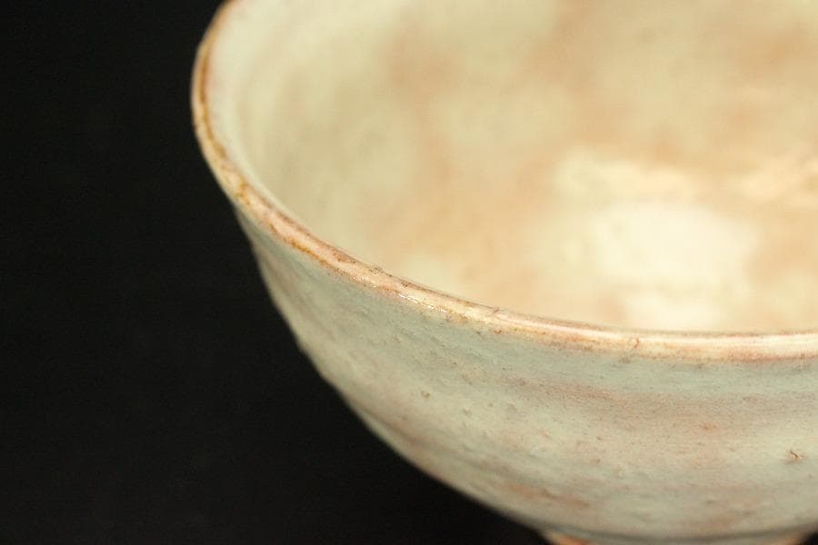 茶道具 萩茶碗 岡田裕 共布 木箱付(メ1383)