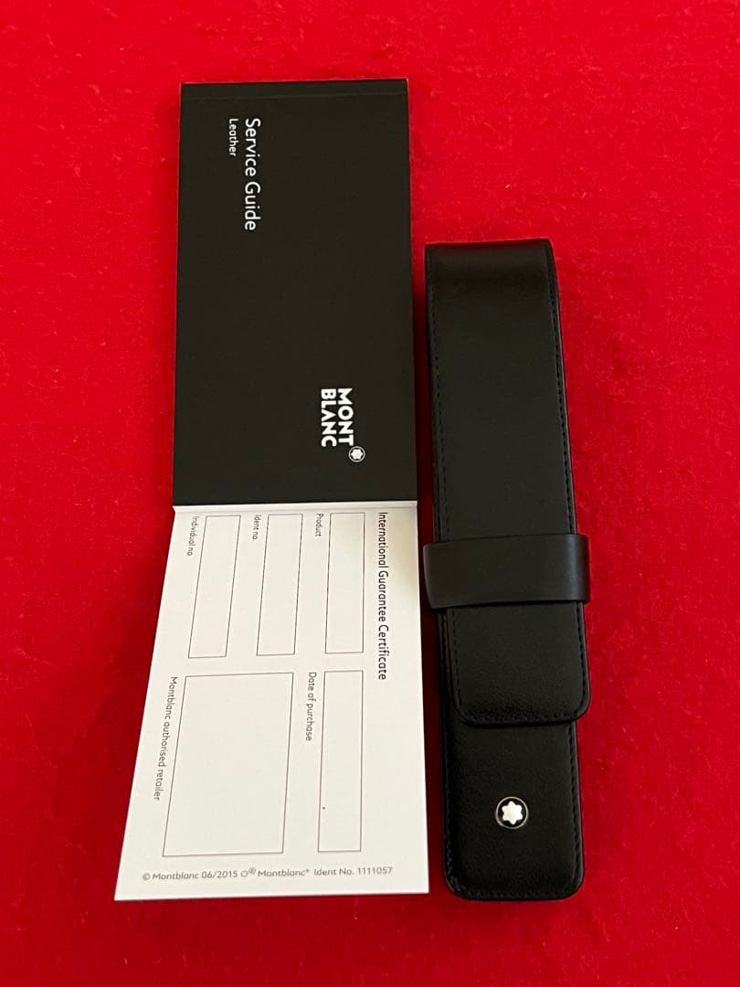 モンブラン 万年筆 ボールペン レザーペンポーチ ペンケース１本差❗️ケース付‼️