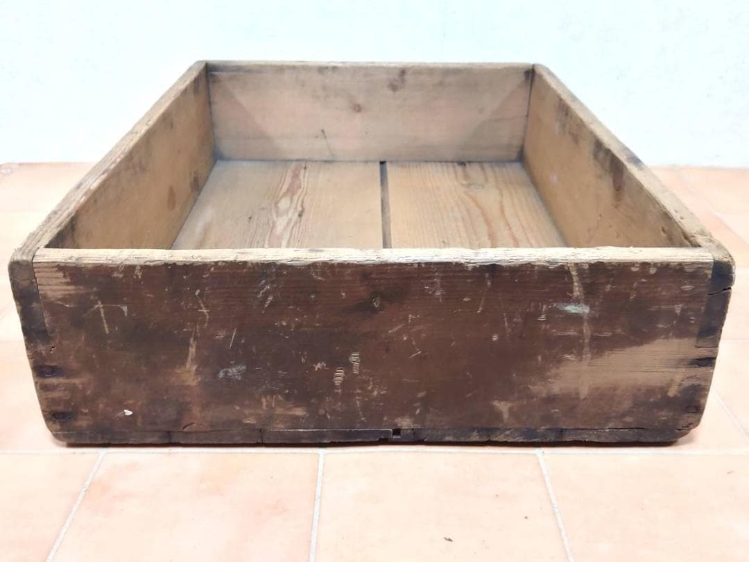 レトロ 木箱 健康パン アンティーク インテリア 収納箱 戦前