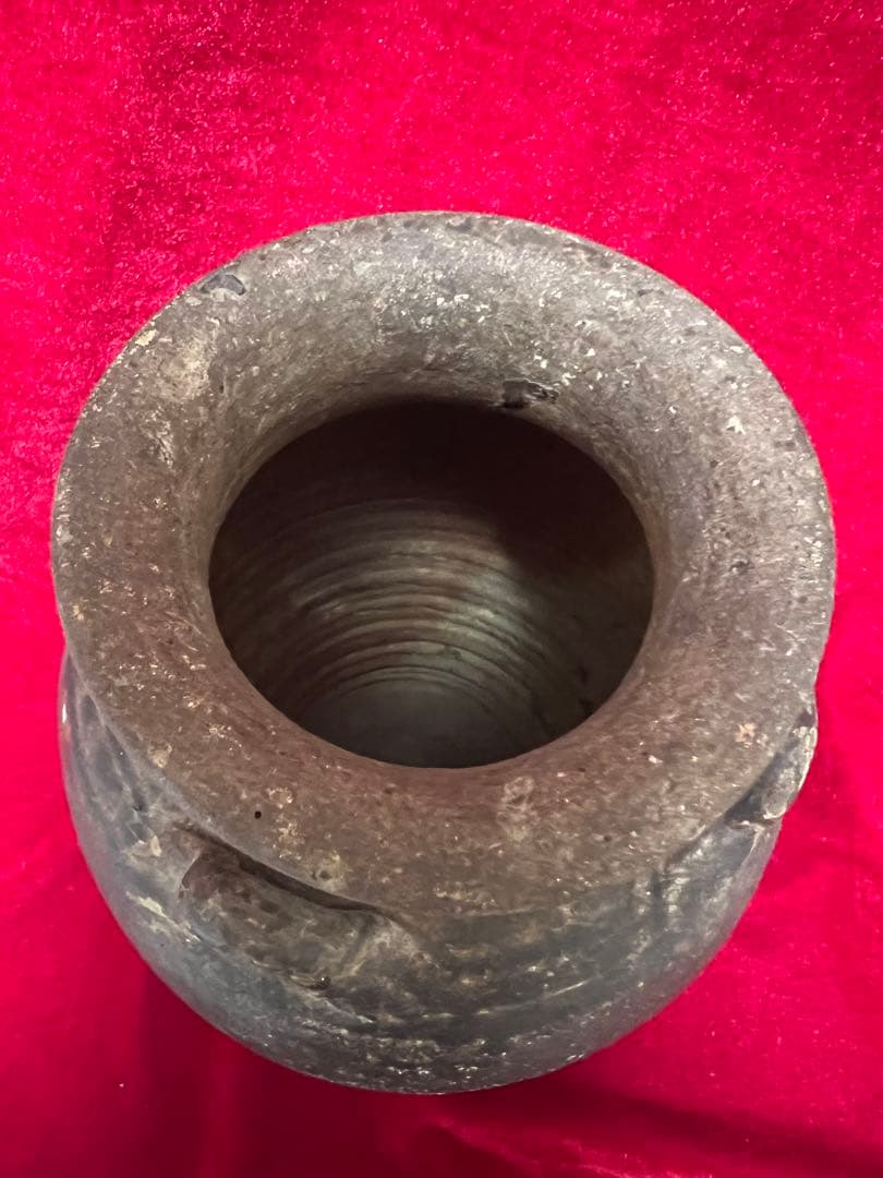 中国明朝青釉 四耳壺陶器 骨董品 時代物 高さ30cmx12cm整理品現状品のみ