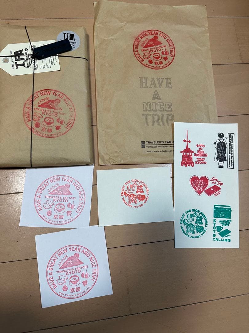 トラベラーズファクトリー　京都限定ノートセット、限定スタンプおまけ