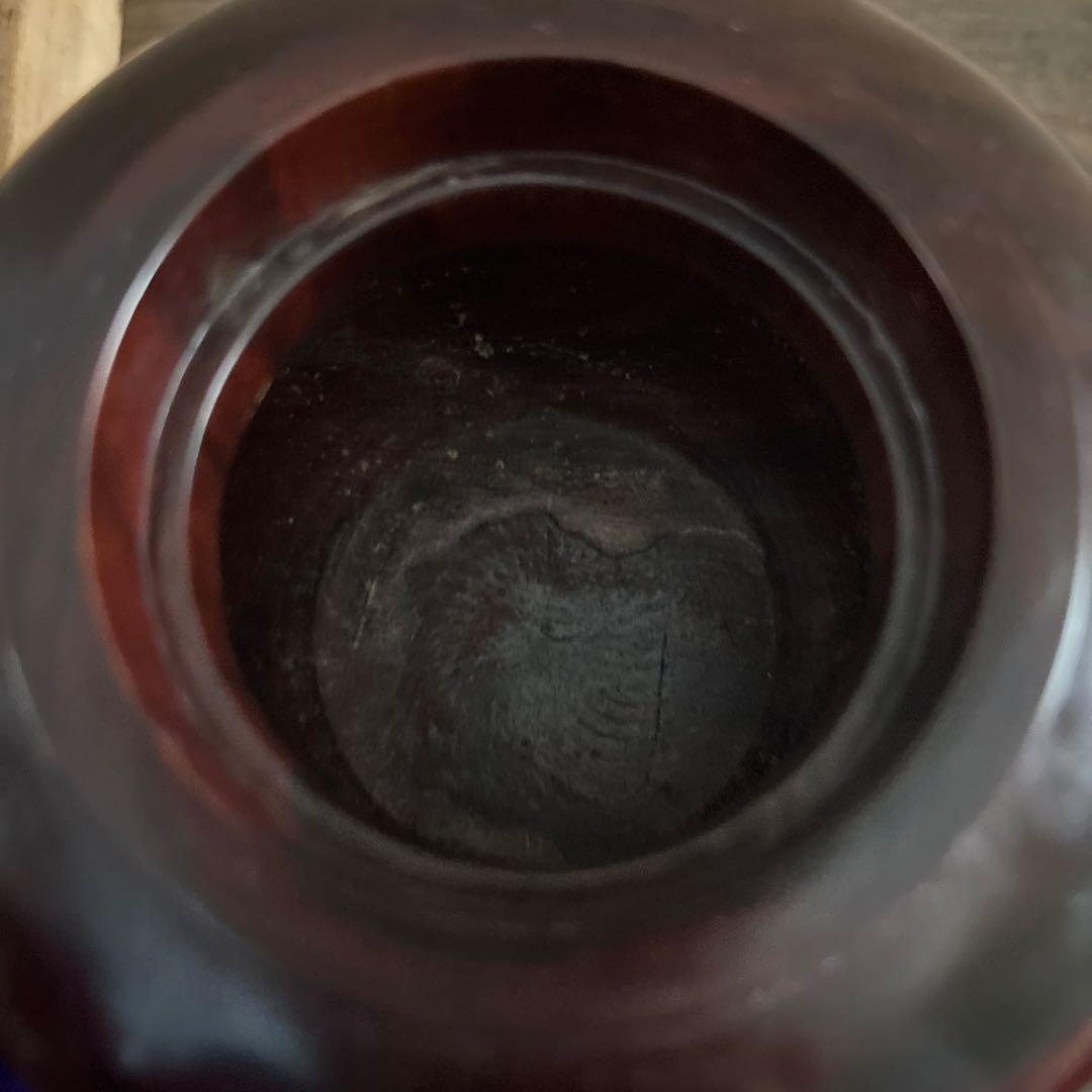 木箱入り　御香炉　本紫檀　金蒔絵　山水之図　雲龍　工芸品　アート　送料込み　新品