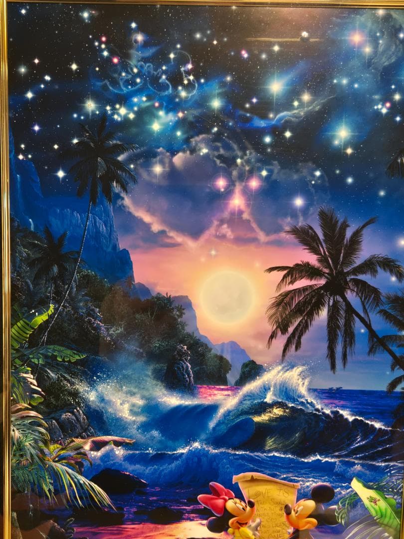 ラッセン　ダイヤ2個　ツーハーツアズワン(S)　直筆サイン　ミッキー　ディズニー