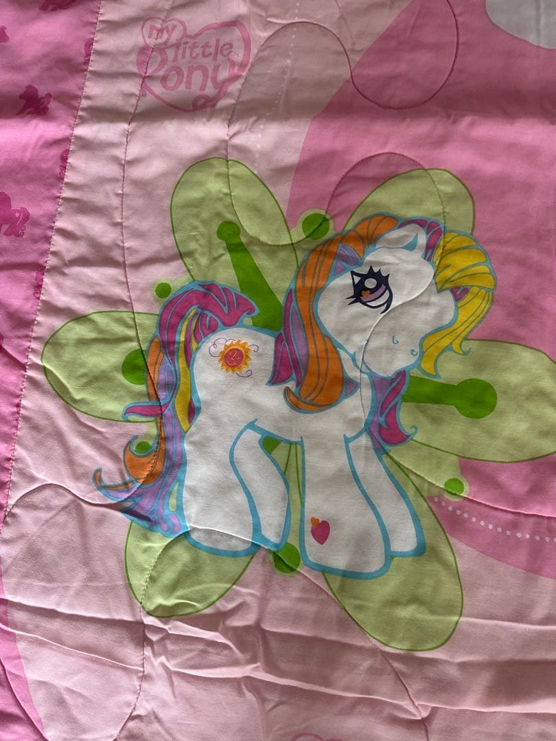 マイリトルポニーふとん　ヴィンテージ USAブランケット　ケアベア　ナイルパーチ