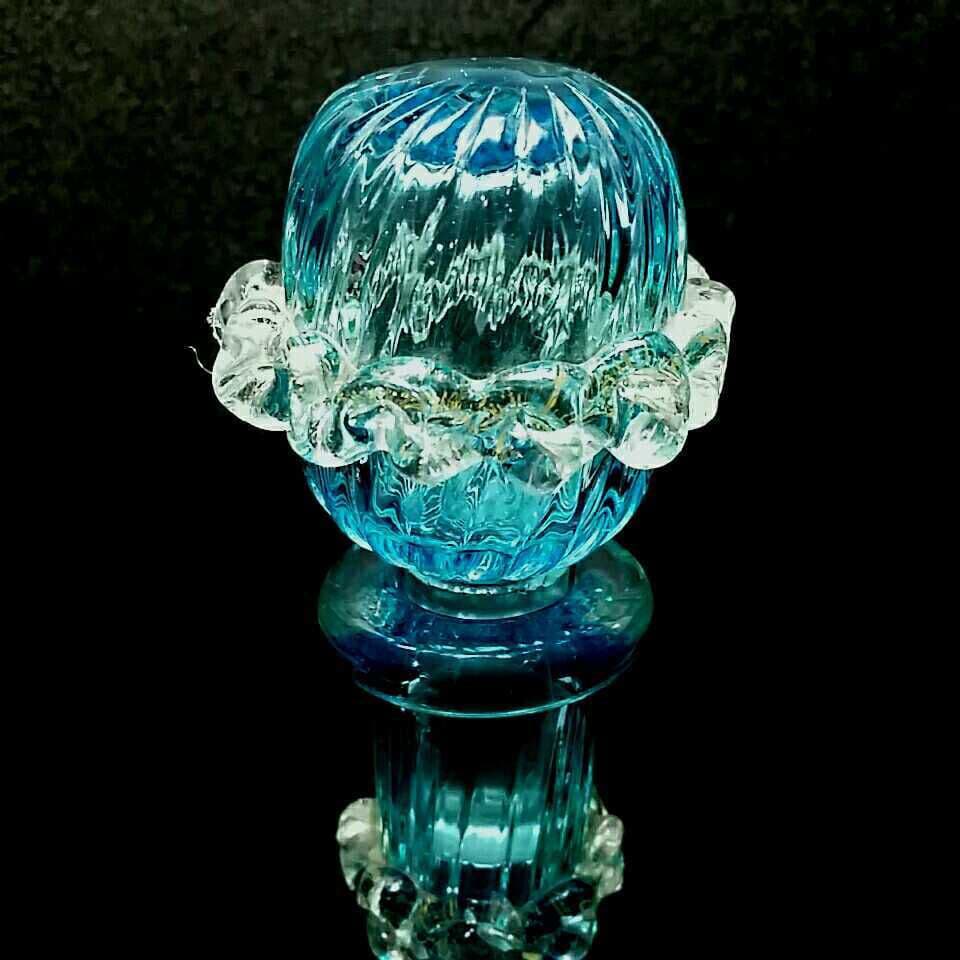 MURANO GLASS ムラノ ブルー ライオン モチーフ 装飾 デカンタ