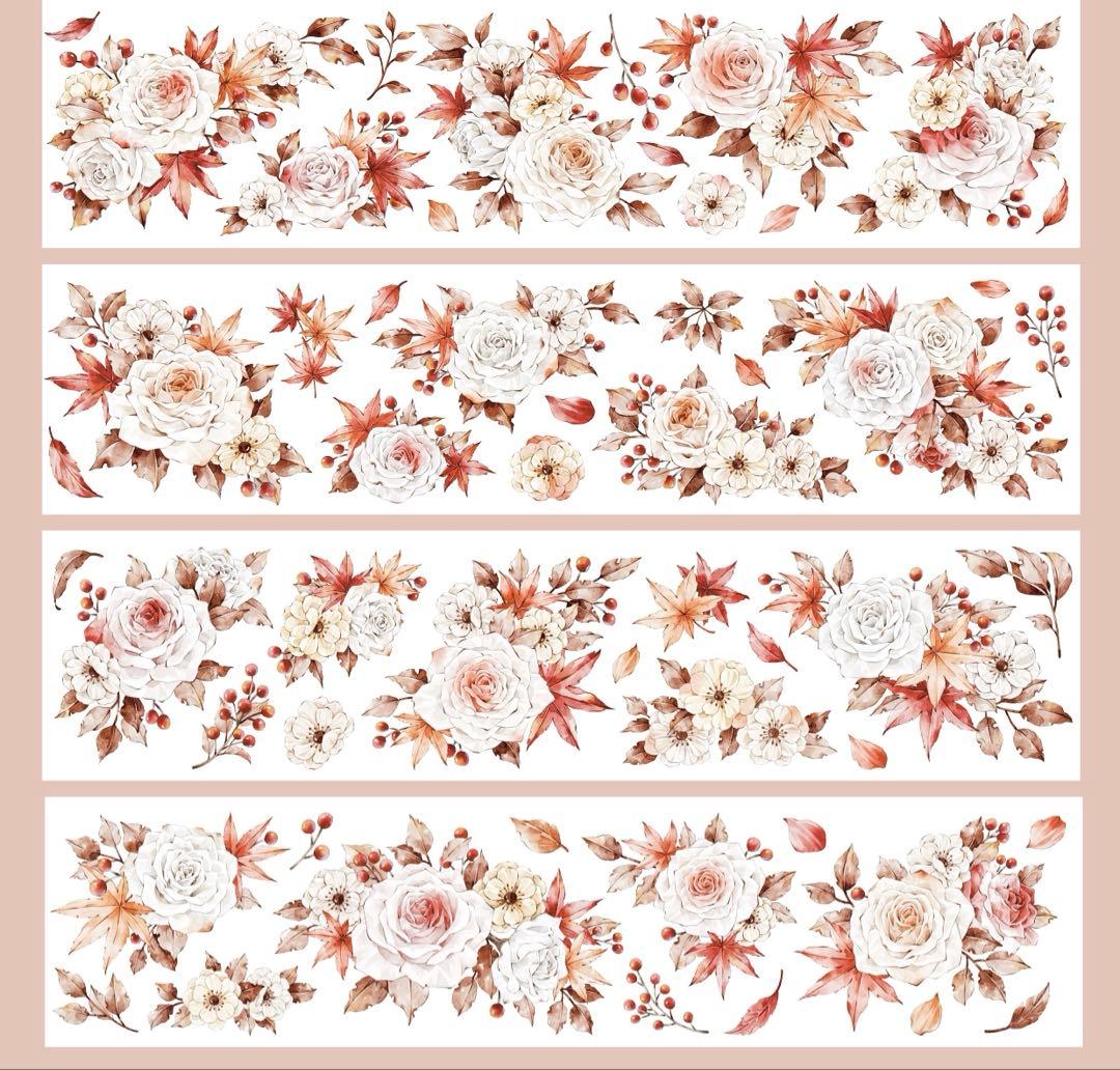 咔咔STUDIO《枫林晚》海外マスキングテープ　マステ 【2641】