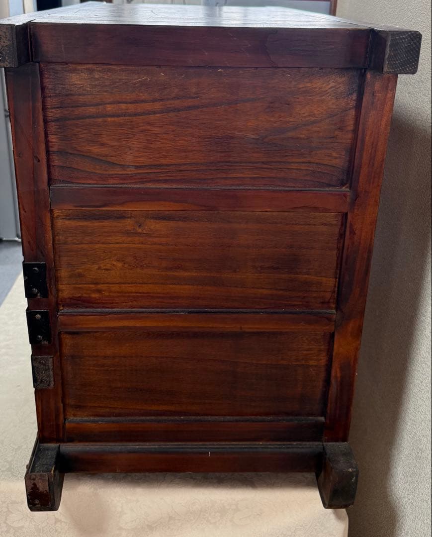 李朝　キャスター付箪笥　古民具　送料込み250505