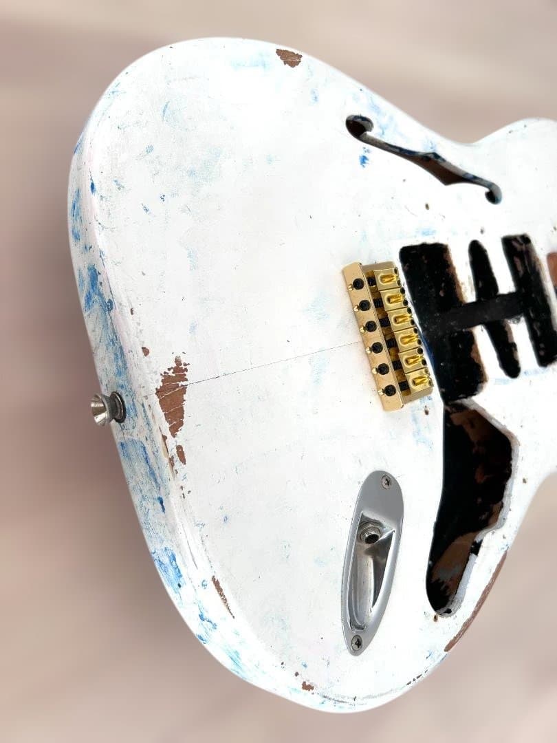 ストラトタイプ・ハードテイル・エレキギター・ボディとネックのジャンクセット