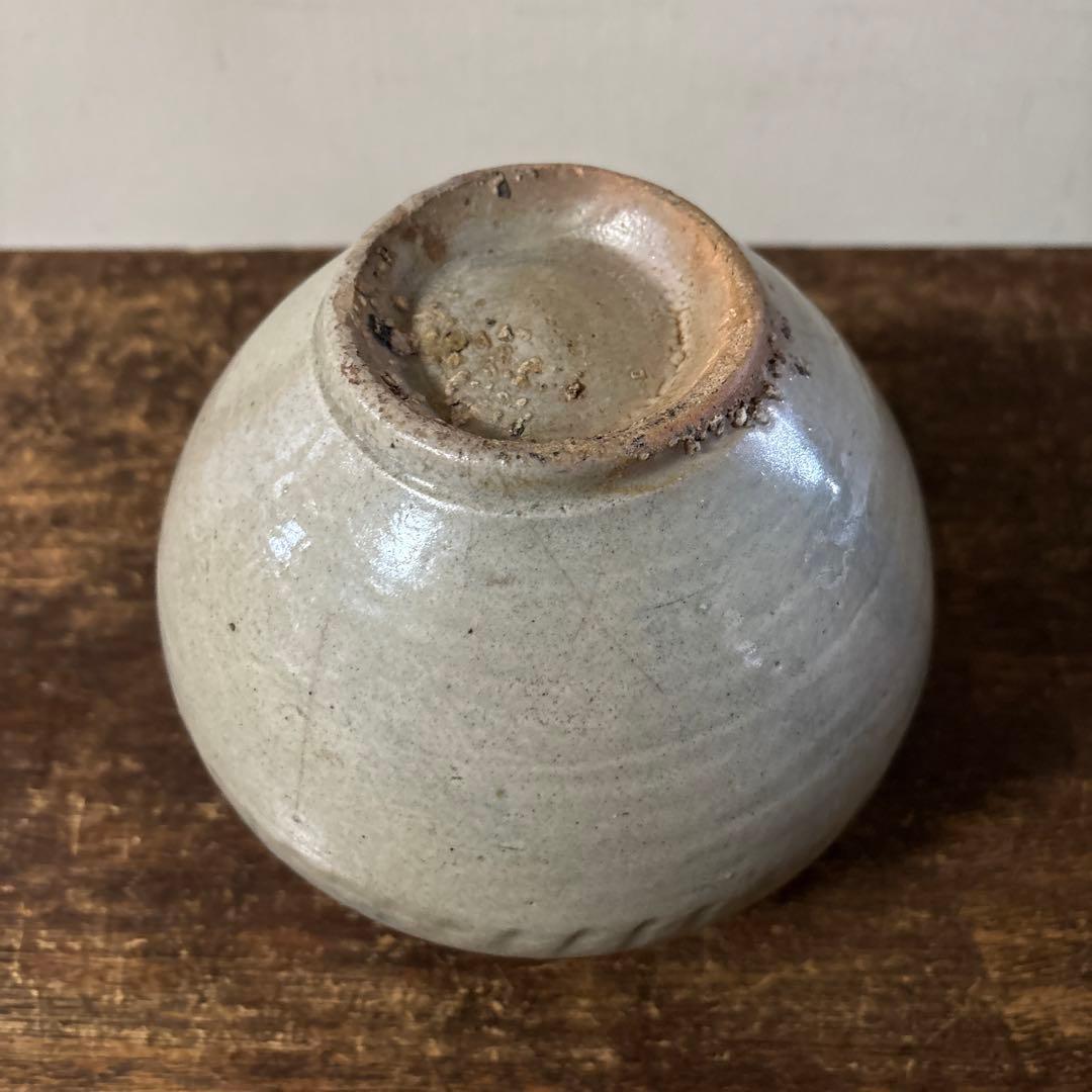 李朝壷　白磁　丸壷　塩笥壺　韓国オンギ.骨董品.スッカラ.アンティーク.立原正秋
