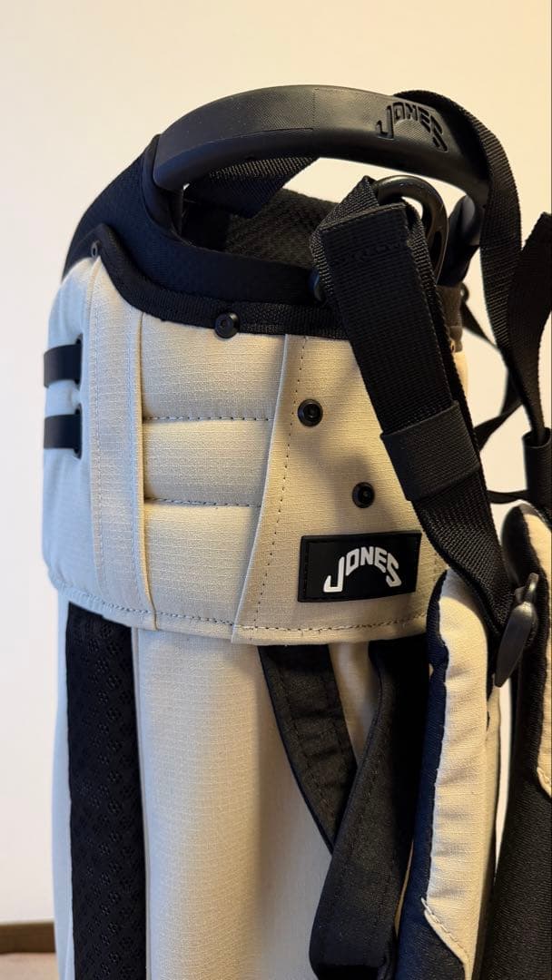 Jonesゴルフ　キャディバッグ　ベージュ　ロゴ刺繍付レア