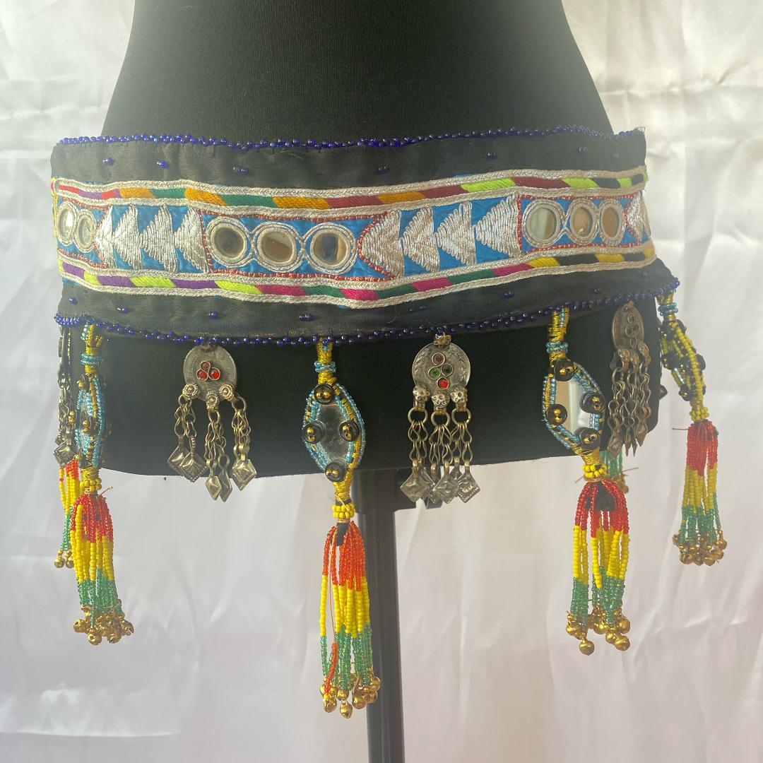 【一点もの】FCBDスタイル アフガンベルト 　ミラーワーク　クチ族