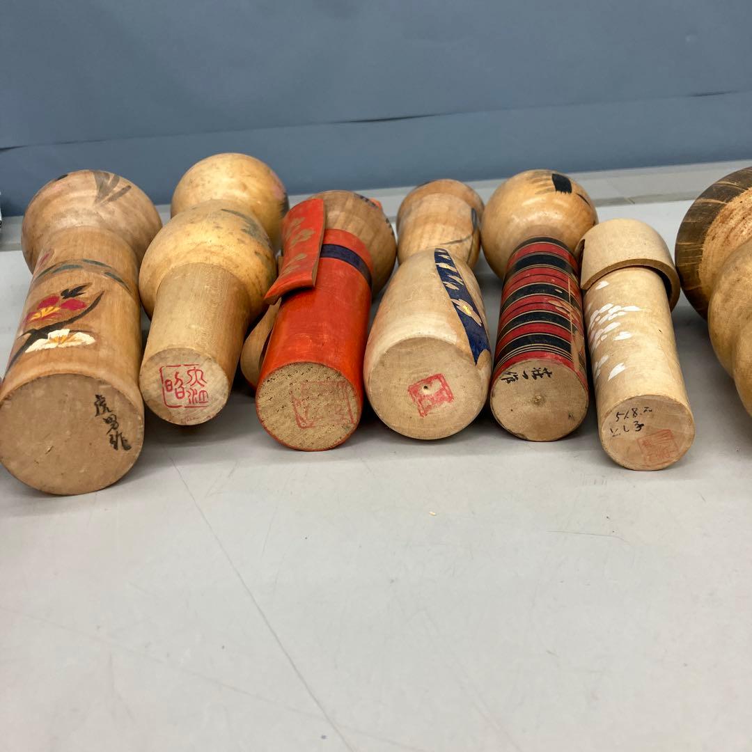 D-3 創作こけし まとめ売り 14体セット 伝統工芸品 郷土玩具 昭和レトロ