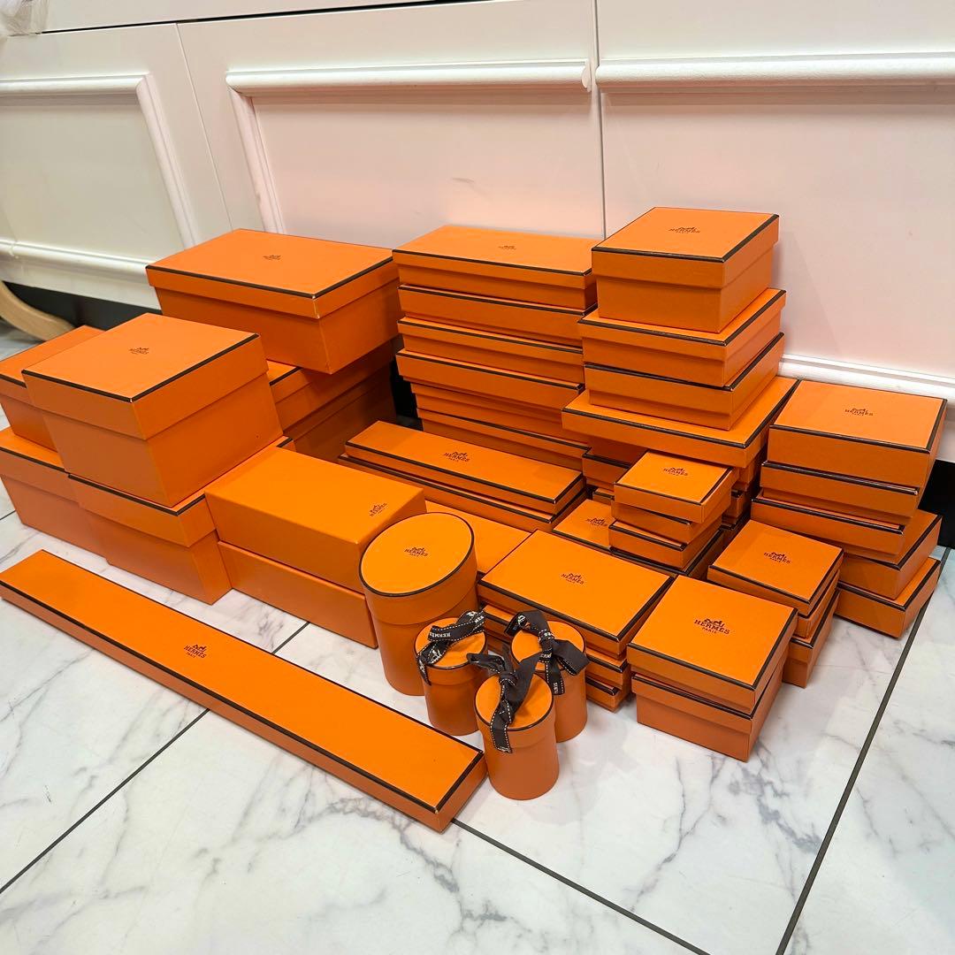HERMES　エルメス　オレンジ　空箱　財布小物・アクセサリー入れ　54個セット