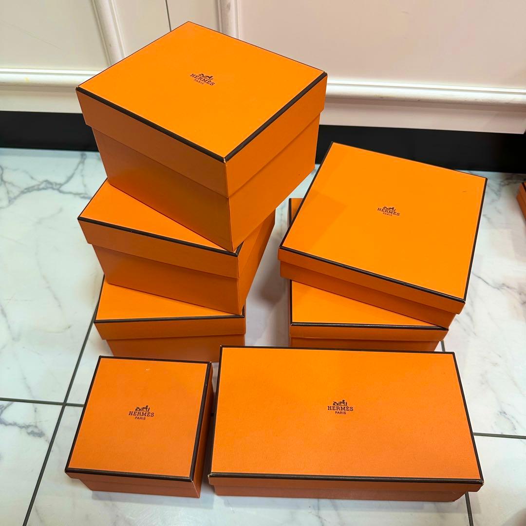 HERMES　エルメス　オレンジ　空箱　財布小物・アクセサリー入れ　54個セット