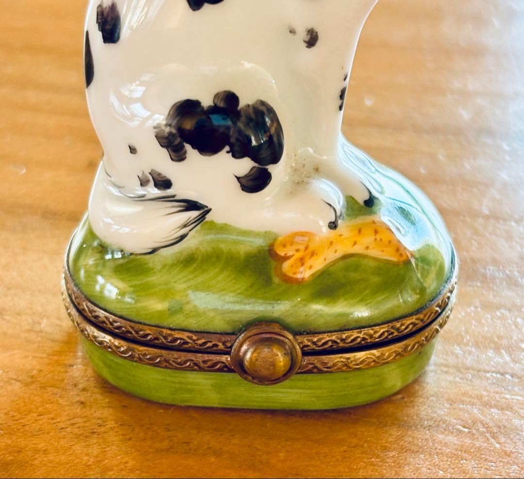 フランス リモージュ焼き ピルケース ダルメシアン