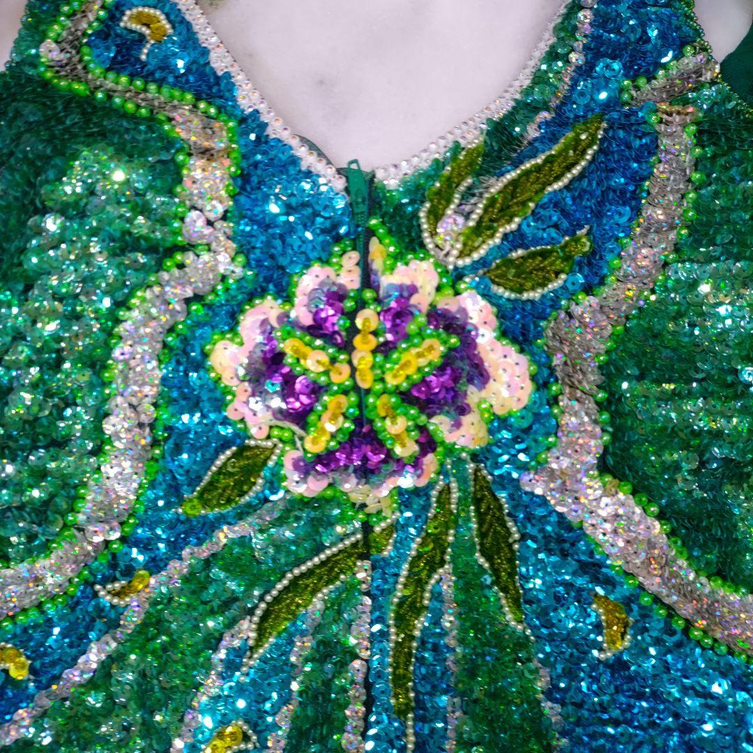 超豪華な総スパンコール　マーメイド　ロングドレス　発送会　イベント　ダンス