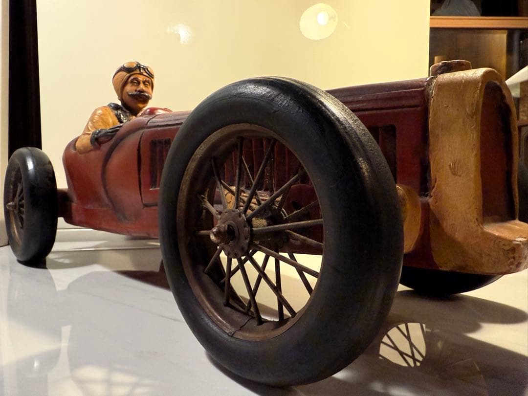 1920年代 ブガッティ風 レーシングカー 樹脂製模型 ヴィンテージ風 オブジェ