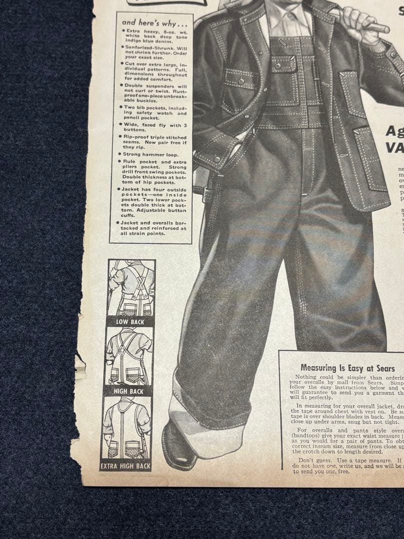 USA VINTAGE SEARS DRUM MAJOR 1937年 本物広告