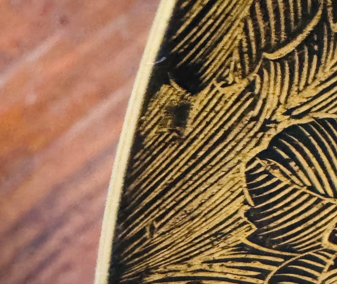 骨董品　沈金　黒漆塗り椀　蝶菊文様1客　正月　吸物椀二客セット