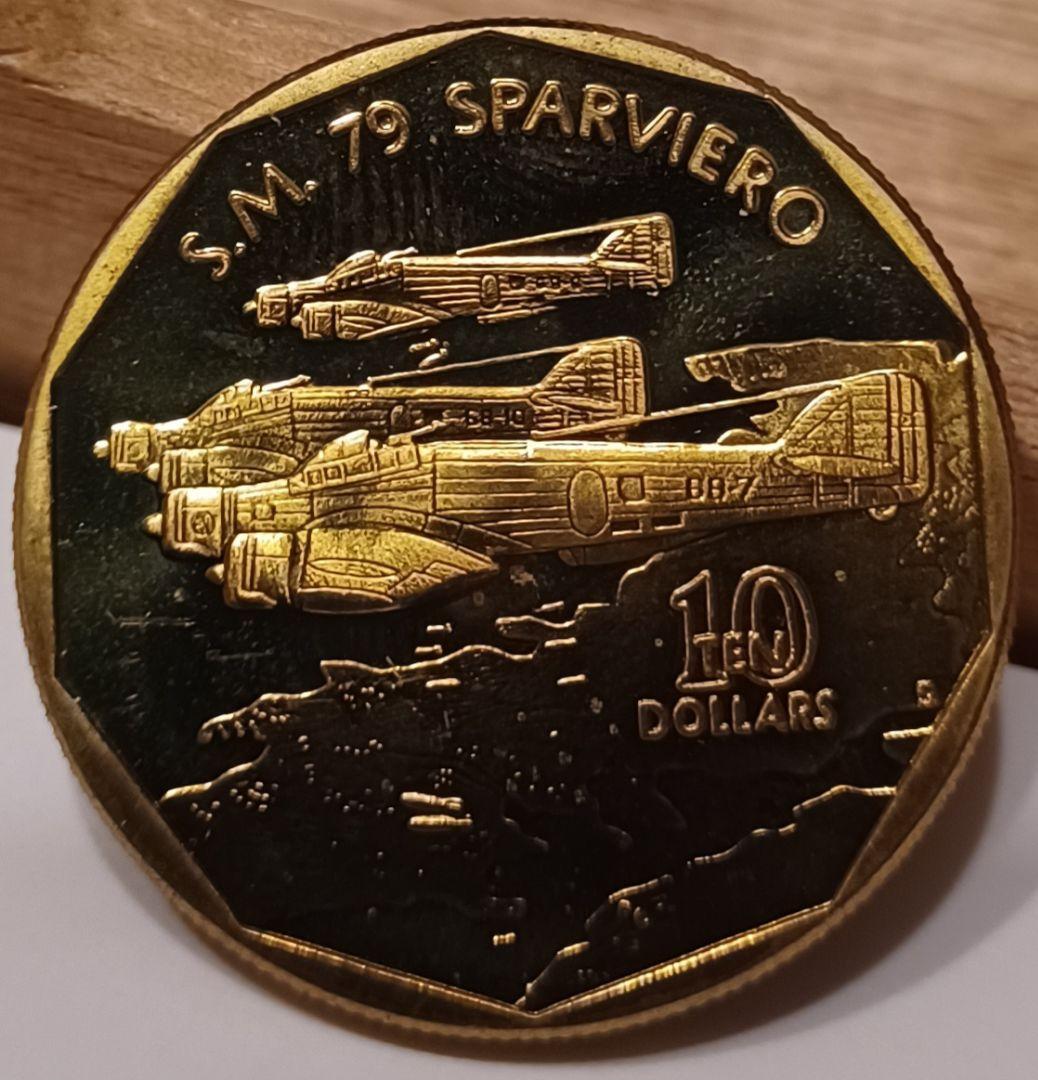 第二次世界大戦の戦闘機 航空機 10ドル硬貨6点 1991年 マーシャル諸島