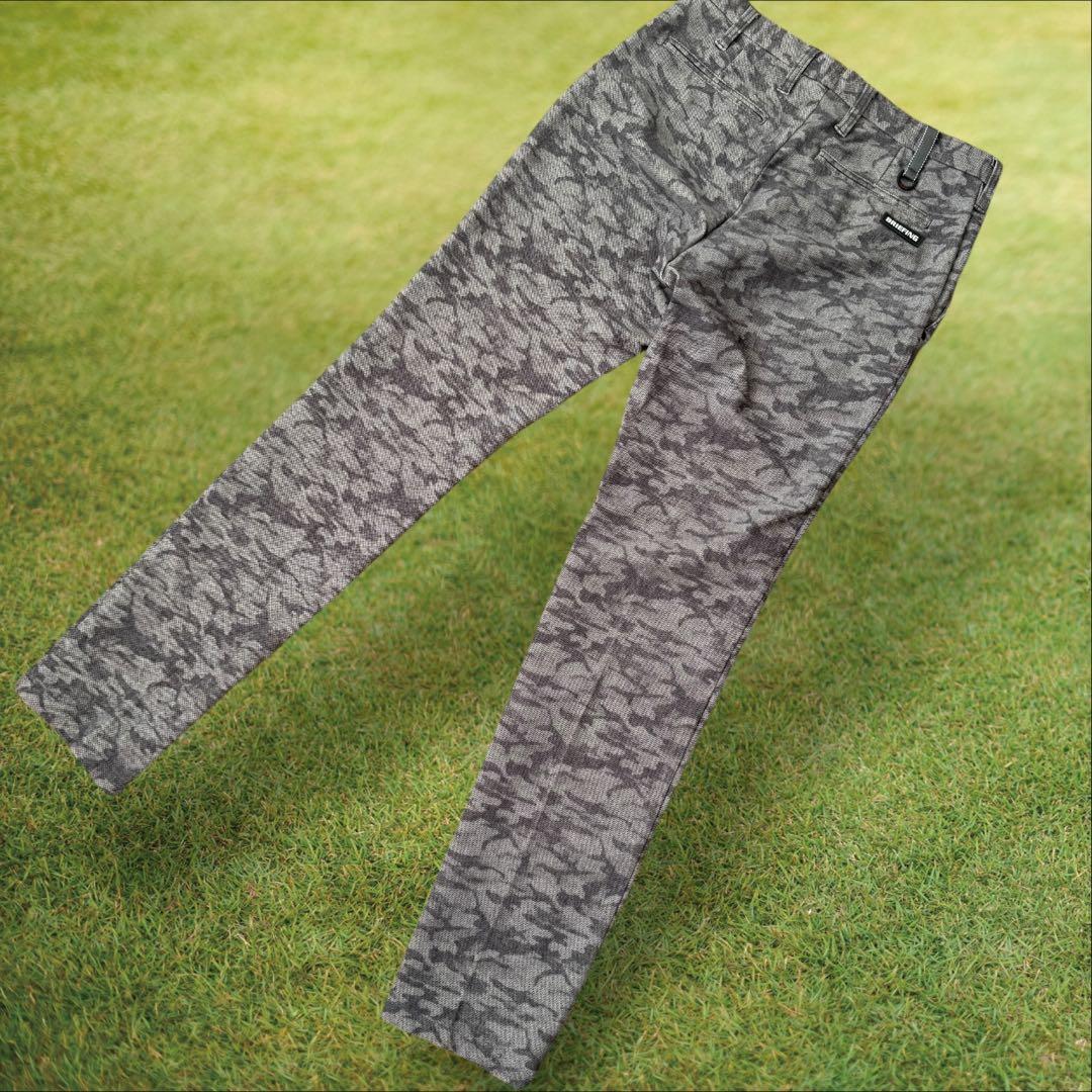 ブリーフィングゴルフ　パンツ　迷彩　グレー　S〜M相当　アーミー　カモ柄