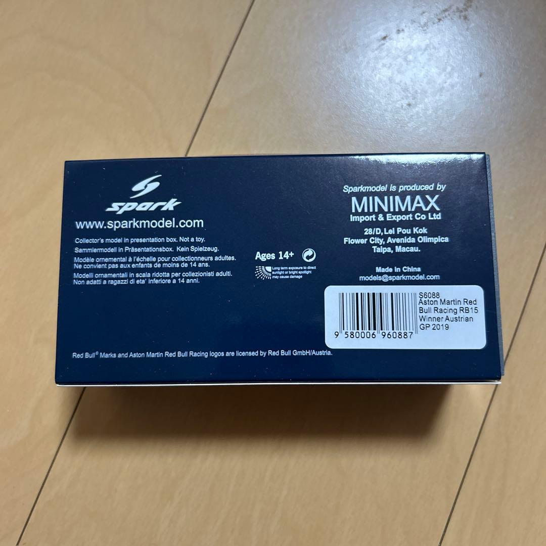 【即購入ok!!】スパーク アストン レッドブル RB15 2019 新品未使用