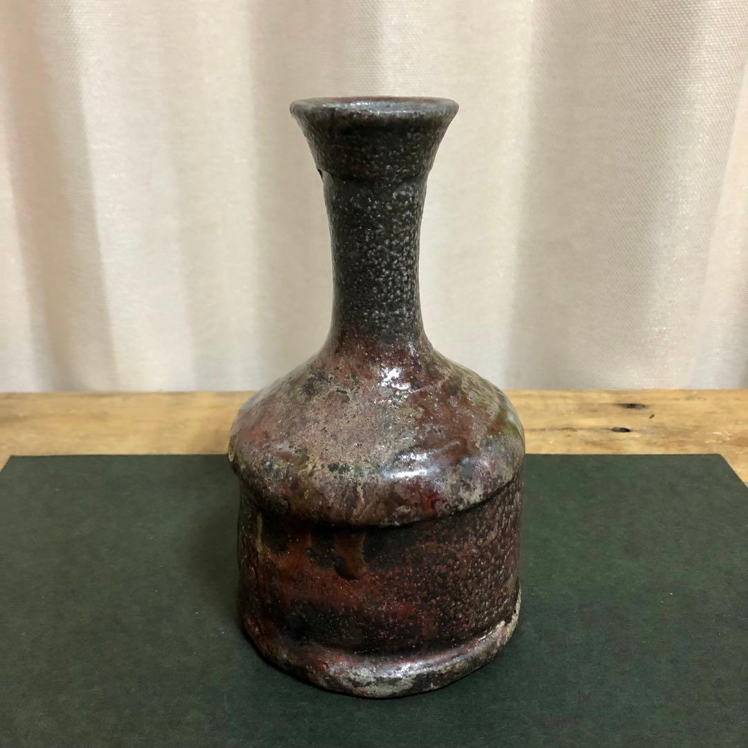 佐久知炎仙 秘色南蛮花器 共箱 茶道具