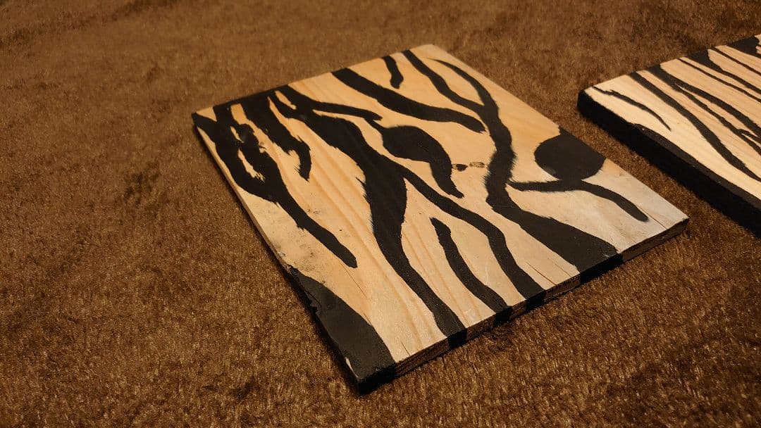 黒柿　黒柿文様　1枚板　２枚セット