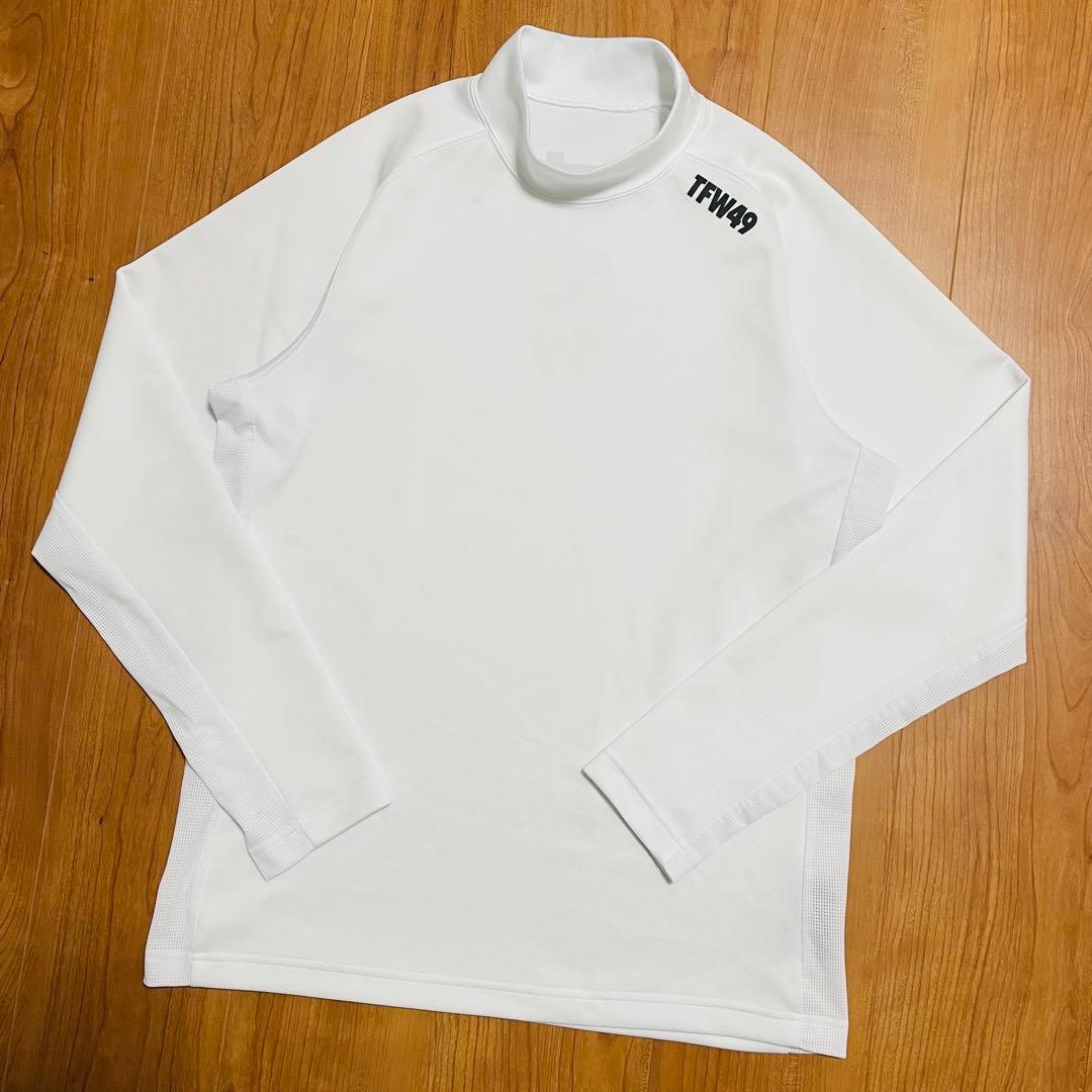 TFW49 モックネック　長袖　ホワイト　L junhashimoto ゴルフ