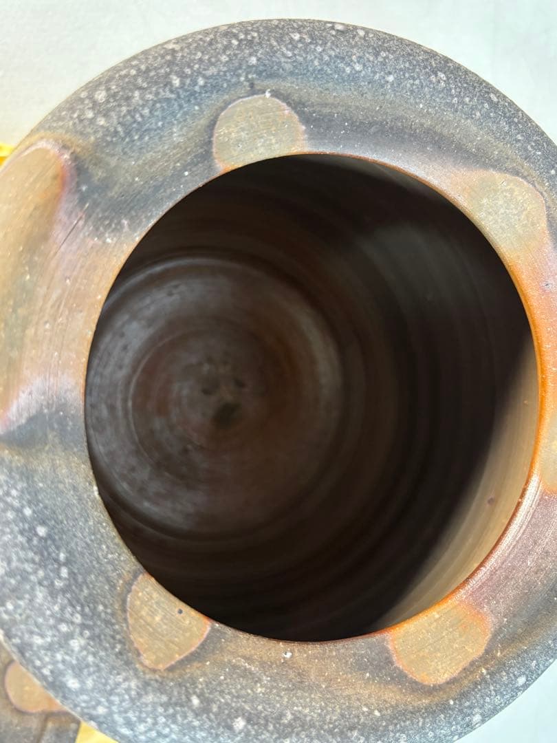 茶道具　備前水指　人間国宝　藤原雄（作）共箱