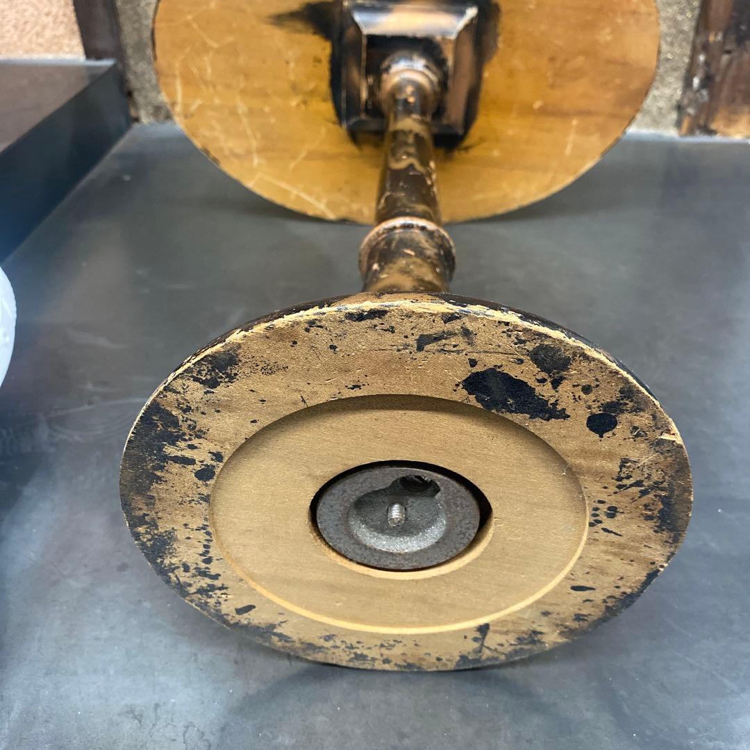 ヴィンテージ 1950’s 木製楕円形テーブル 約43cm 高さ