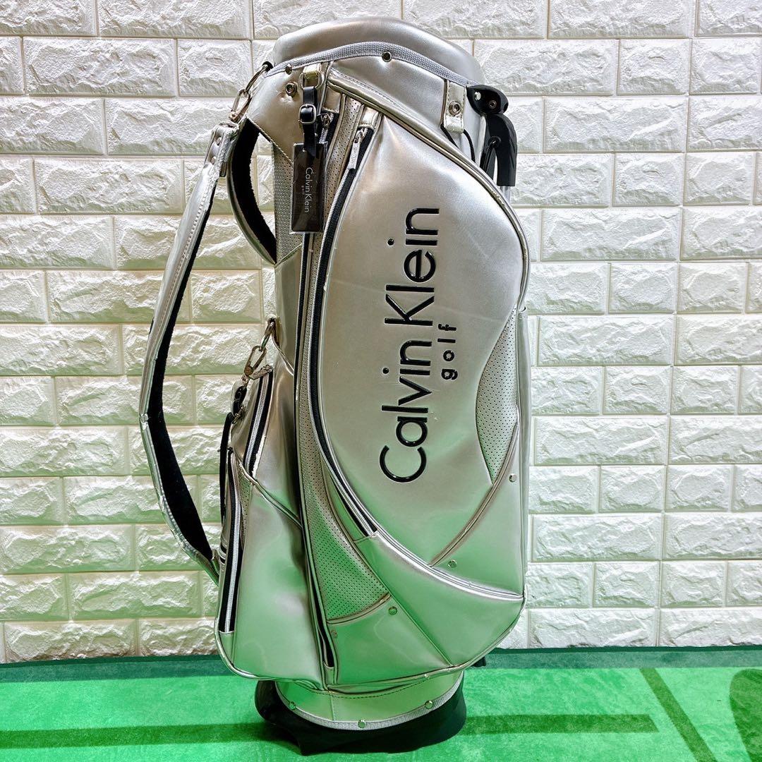   キャディーバック　シルバー スタンド式　ネームプレート