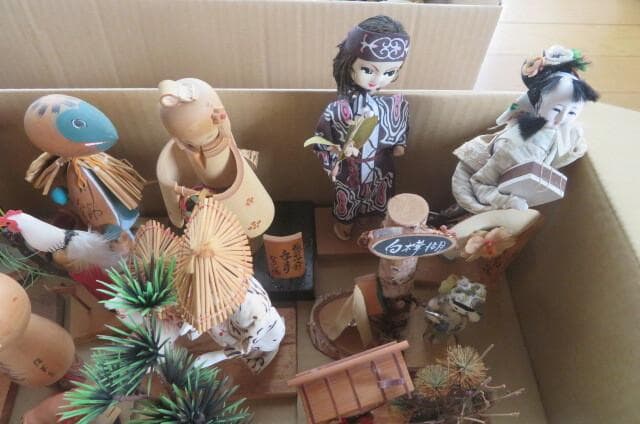 昭和レトロご当地グッズお土産民芸品郷土玩具こけし具細工まとめて　ジャンク品