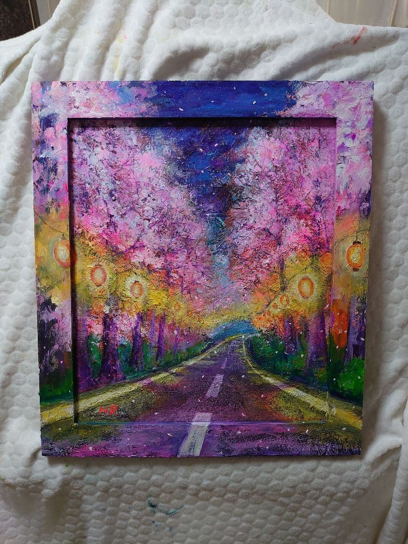 油絵 工場の灯り Ⅰ