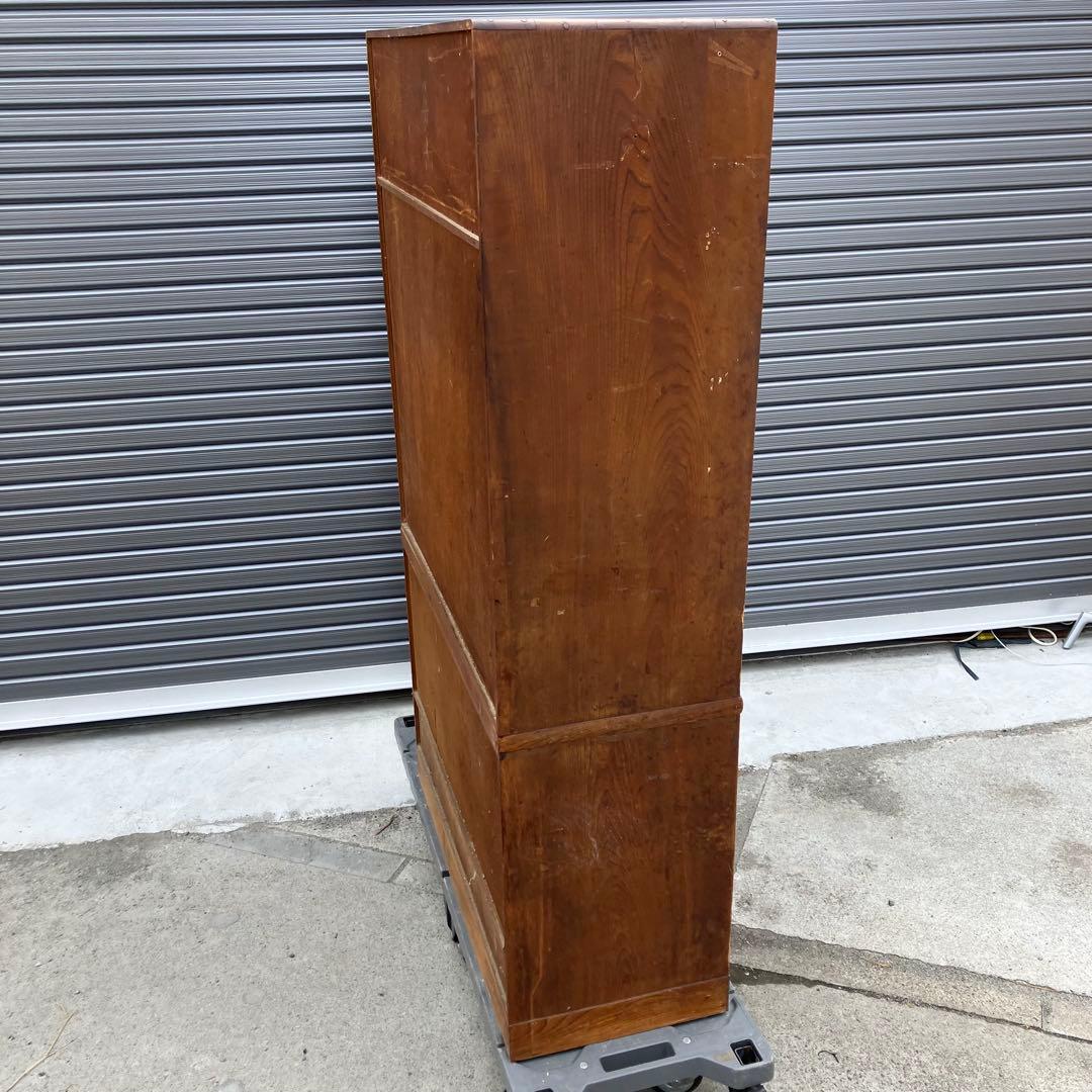 昭和レトロ 松永木工所 木製茶箪笥 茶棚 ガラス戸 サイドボード 古家具 古民家