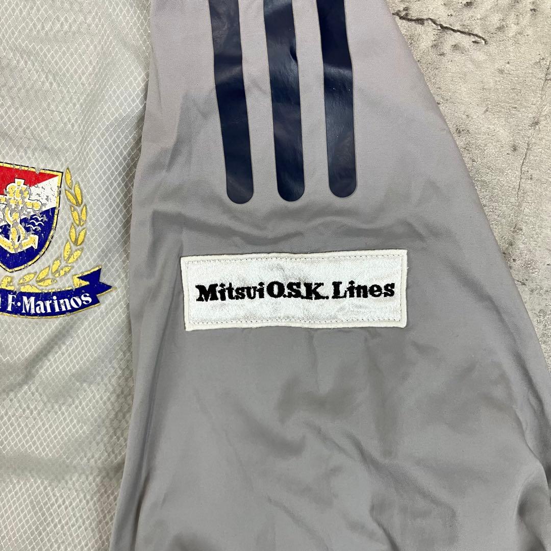00s adidas 横浜F・マリノス 長袖ピステトップ 日本製 古着 企業ロゴ