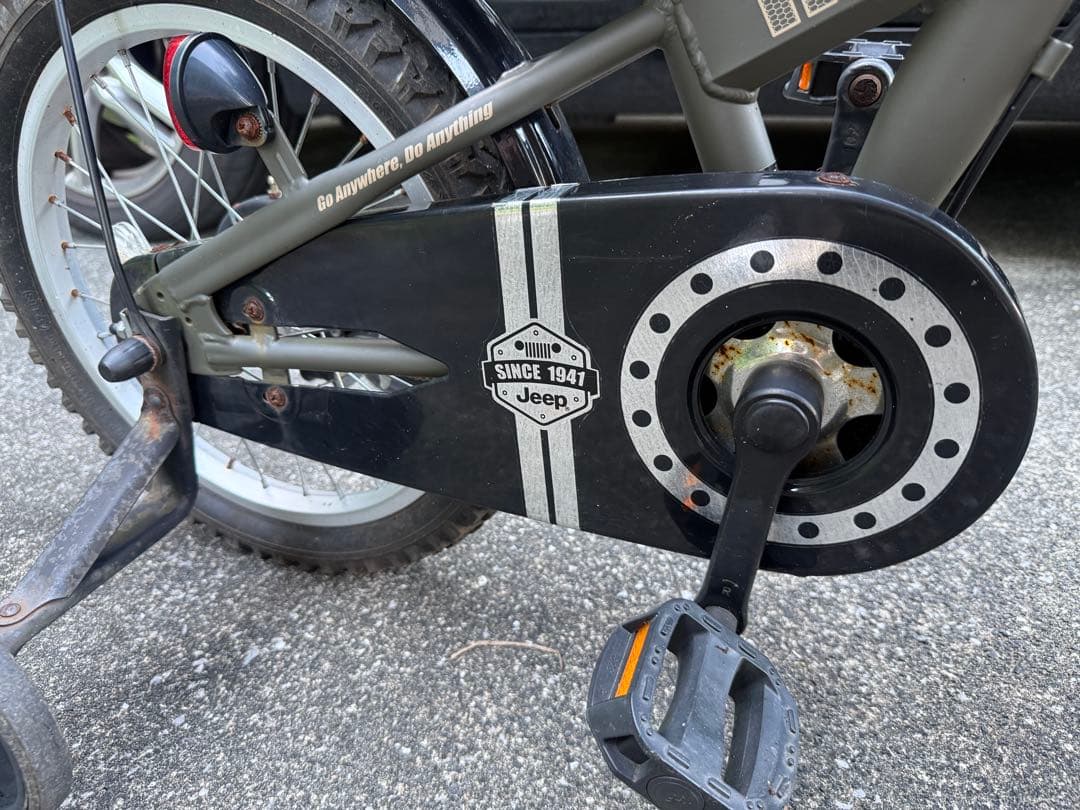 Jeep キッズバイク 16インチ JE-16G｜2022年2月購入サビあり／