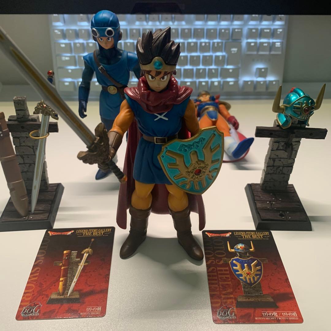 ドラクエ勇者フィギュア1〜3 レジェンドアイテムギャラリー　ロトの剣　盾　兜