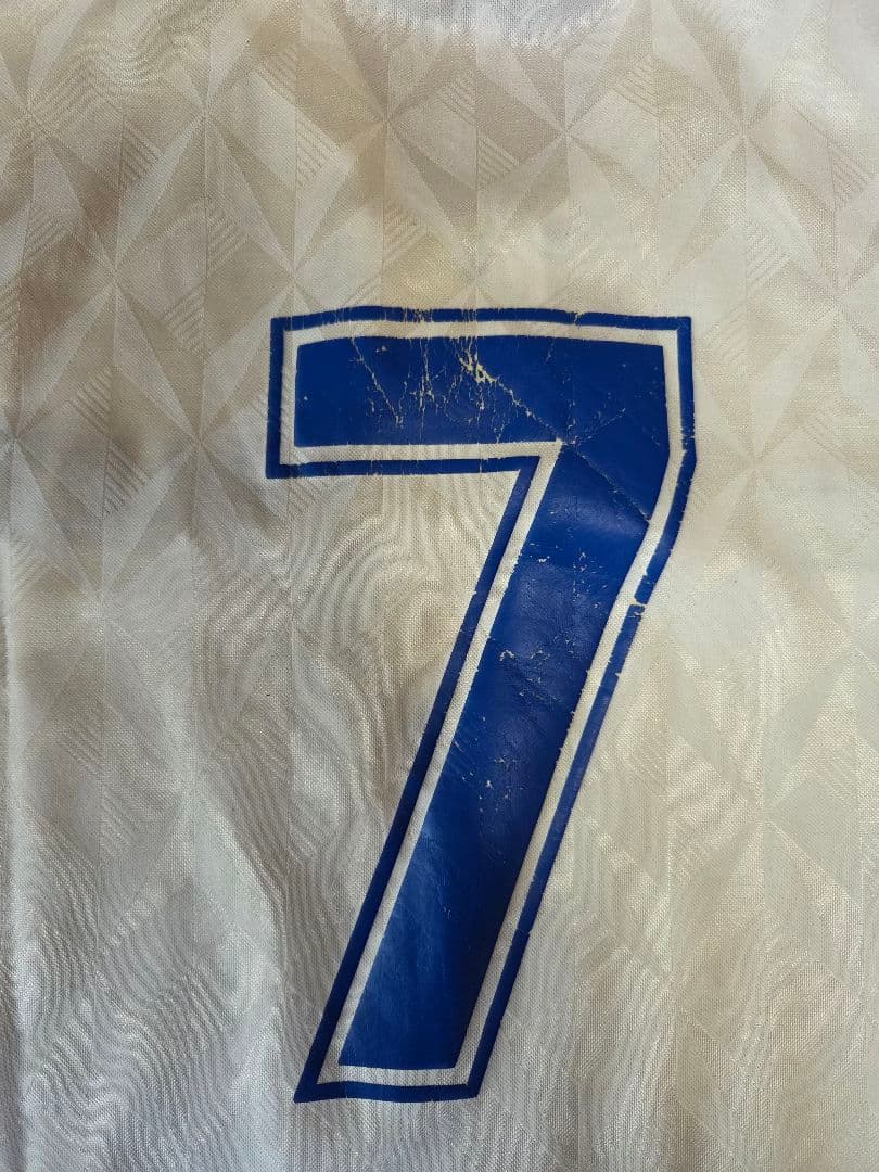 市立船橋高校サッカー部 ユニフォーム ＃7 長袖 アシックス 2nd 白！