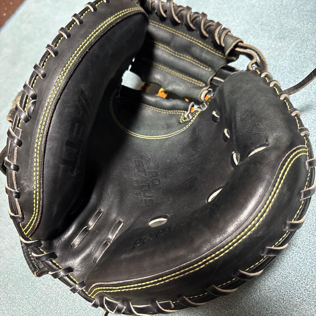 ZETT 硬式グローブ 黒/黄
