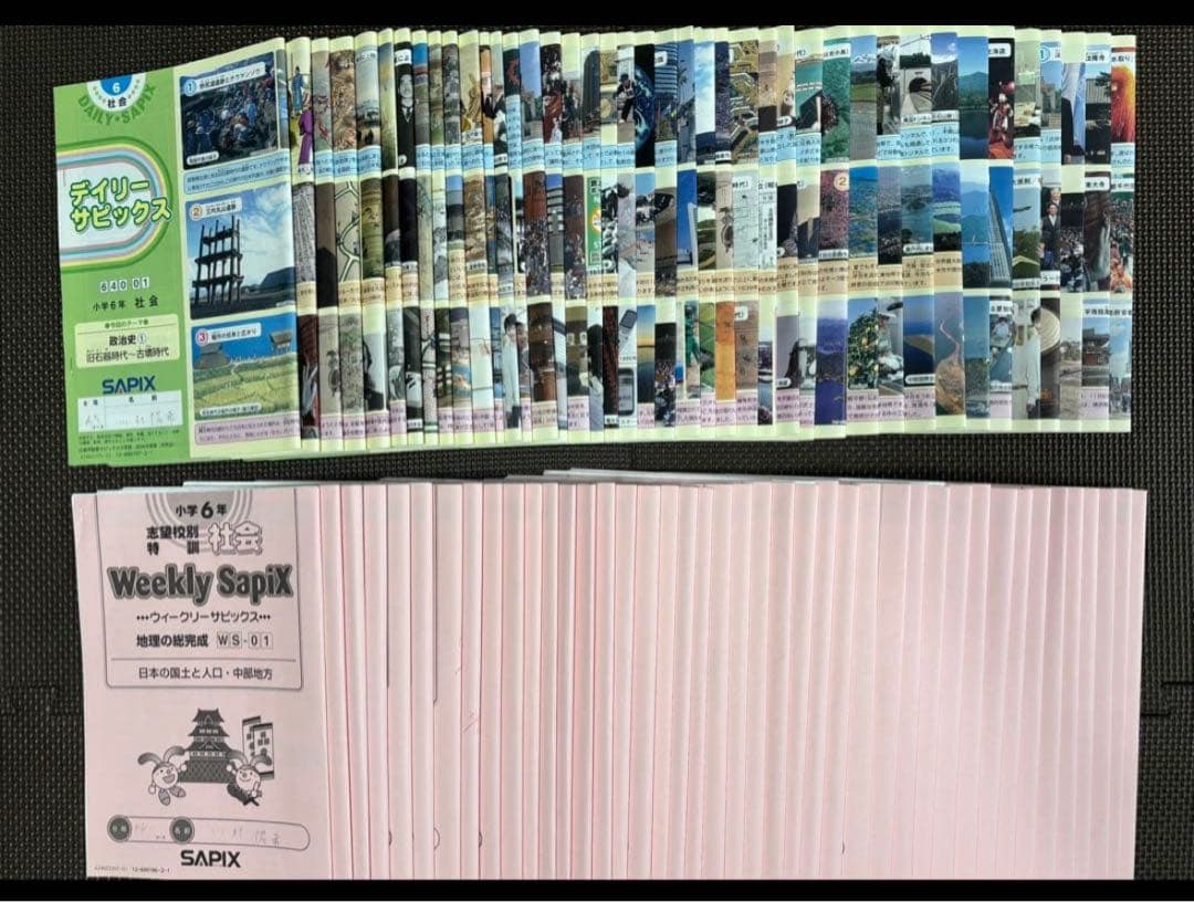 サピックス SAPIX 6年 社会 1年分 テキスト チェックテスト フルセット